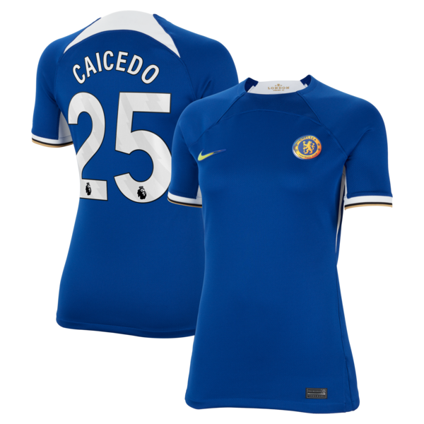 Moisés Caicedo Chelsea Nike Women's 2023/24 Home Stadium Replica Player Jersey - Blue/Navy