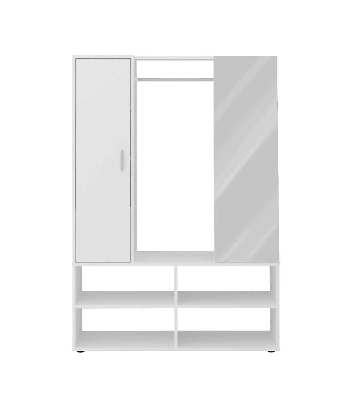 AUMA 1 - Penderie d'entrée 1 porte 1 miroir- L105 cm