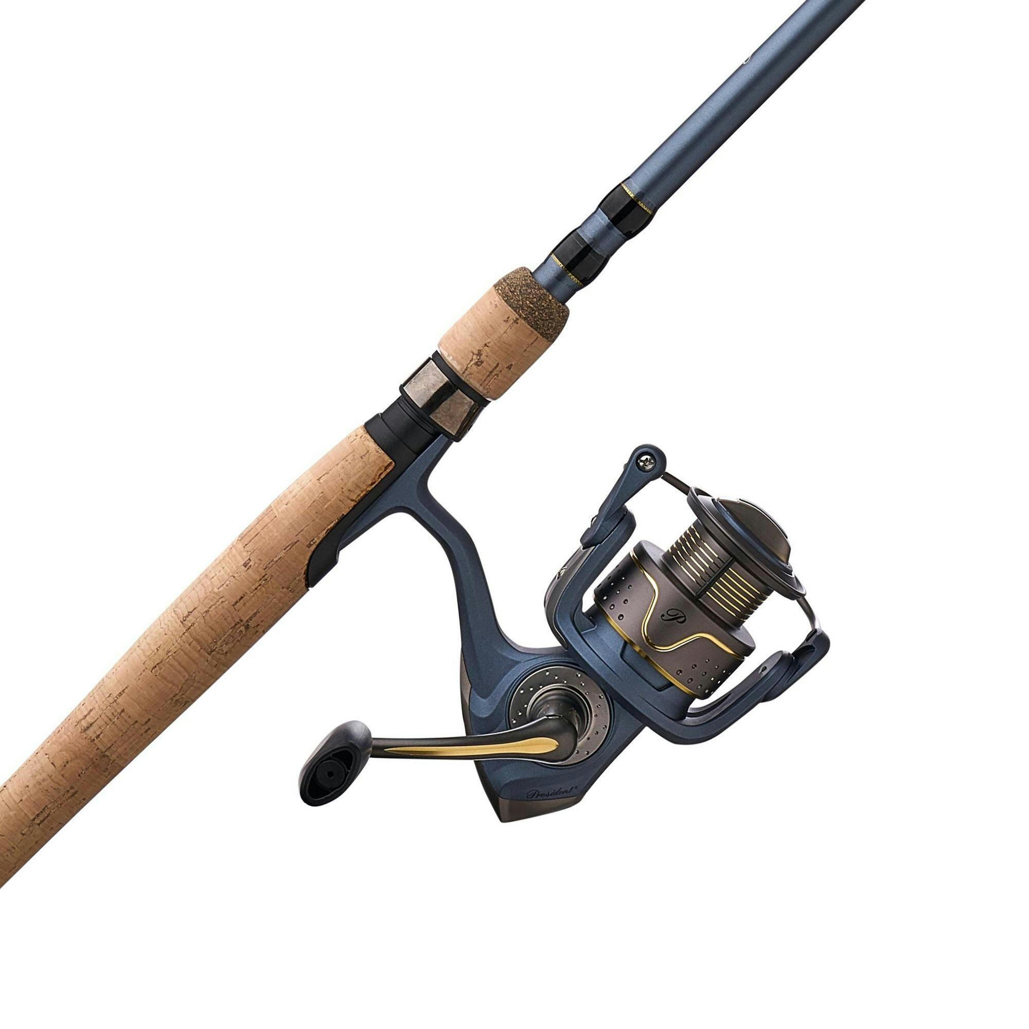 Pflueger President Size 35 Spinning Fishing Reel & Rod Combo, Medium, Right Hand/Left Hand, 7-ft