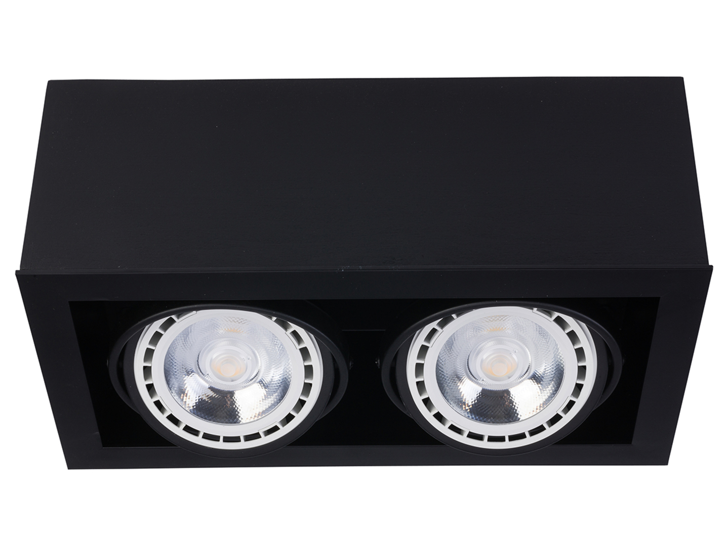 Plafon Box LED 2-punktowy stalowy czarny