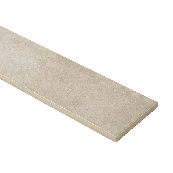 5 Plinthes en carrelage gris clair effet béton L.60 x l.7,5 cm x ép.9 mm, Arina