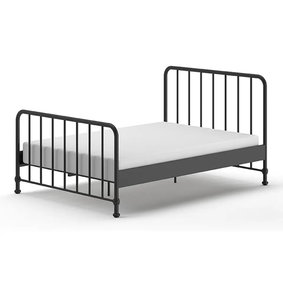 Vipack bed Bronxx - zwart - 140x200 cm