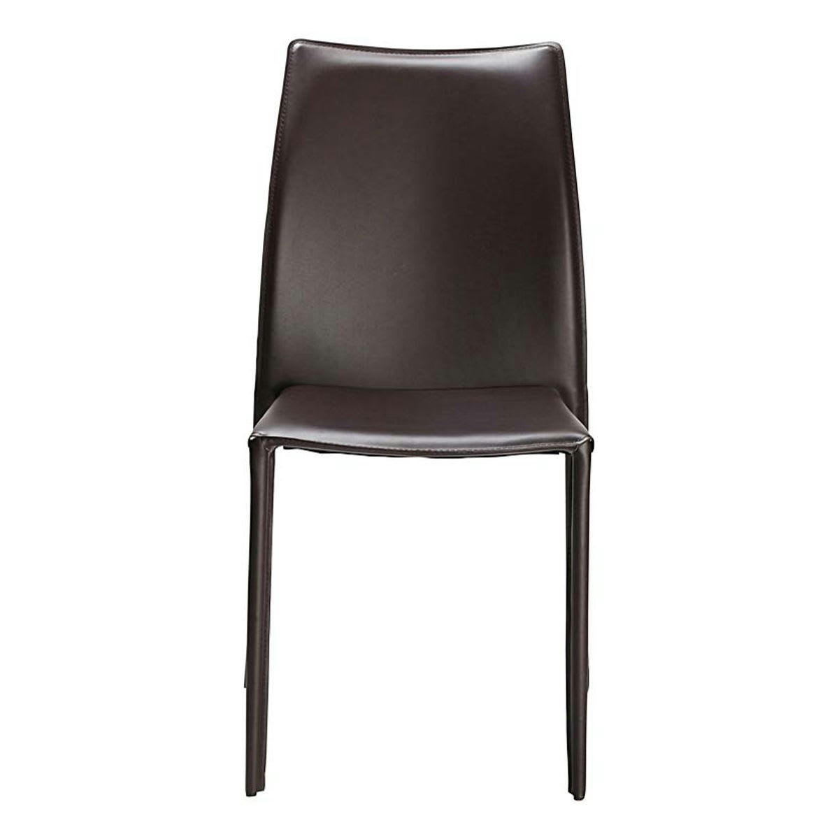 SOLÈNE - Chaise de repas cuir reconstitué marron