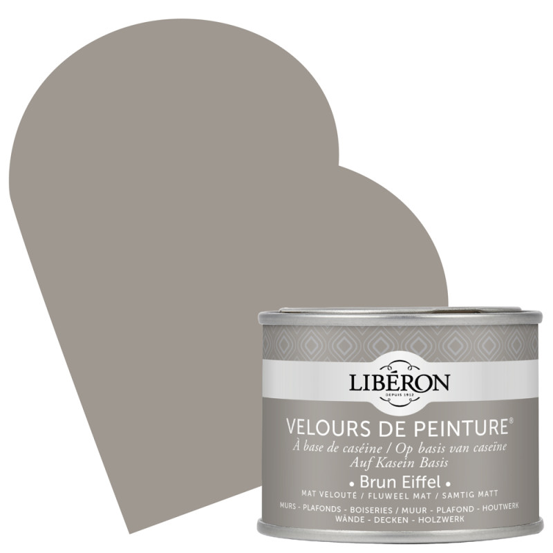 Peinture pour murs Velours de Peinture brun Eiffel mat 0,125 L LIBERON
