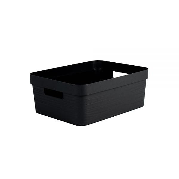 Bac de rangement design 12 litres EDA - Noir