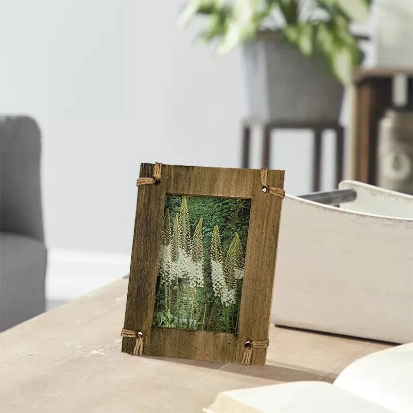 5x7 Wooden Picture Frames | Custom Distressed Photo Frames | Rustic Looking Wood Frames For Table Top or Wall Display