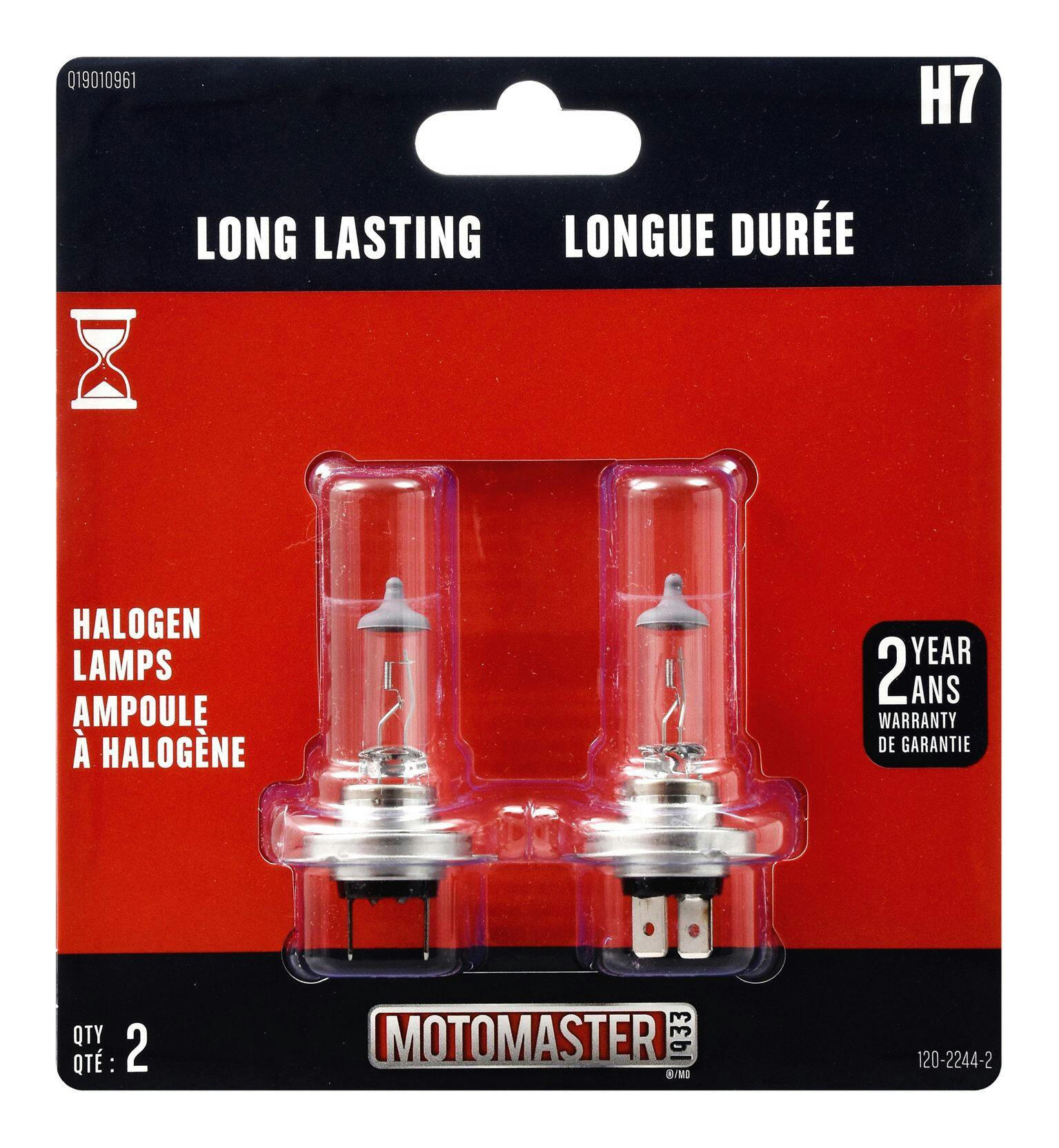 H7 MotoMaster Long Lasting Halogen Bulb, 2-pk