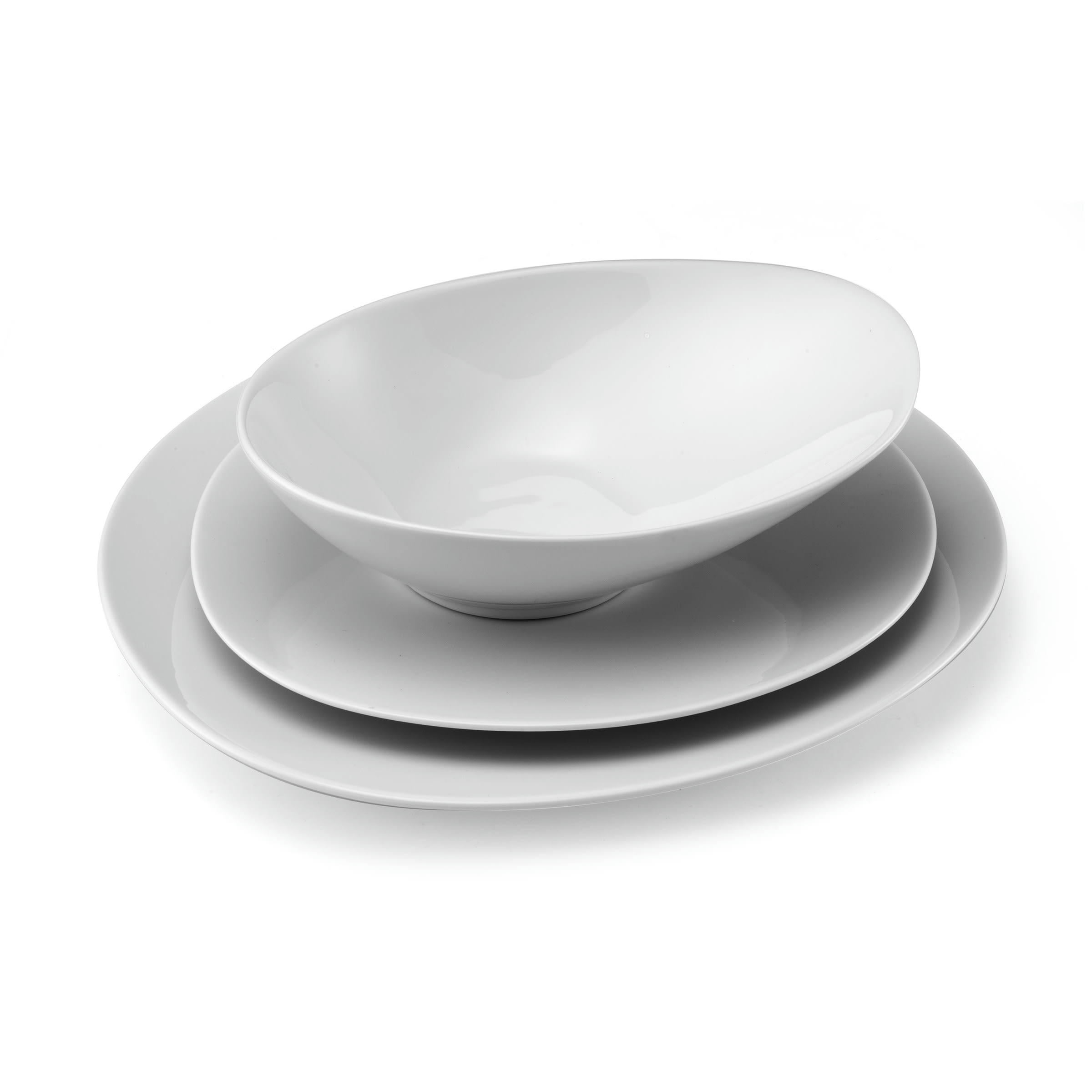 SVEN BLANC - Assiette dessert en Porcelaine Blanc
