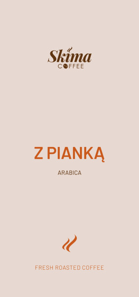 Kawa ziarnista 1kg "Z PIANKĄ" 100% Arabica Świeżo Palona do ekspresu