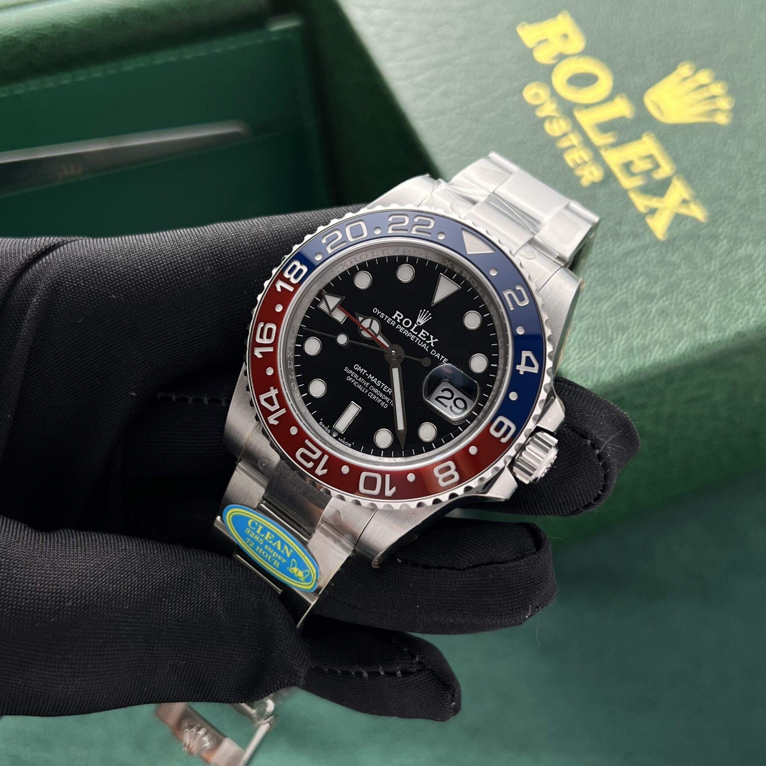 Rolex GMT-Master II 116719BLRO Pepsi 904L Steel Black Dial 40mm Oyster Super Clone