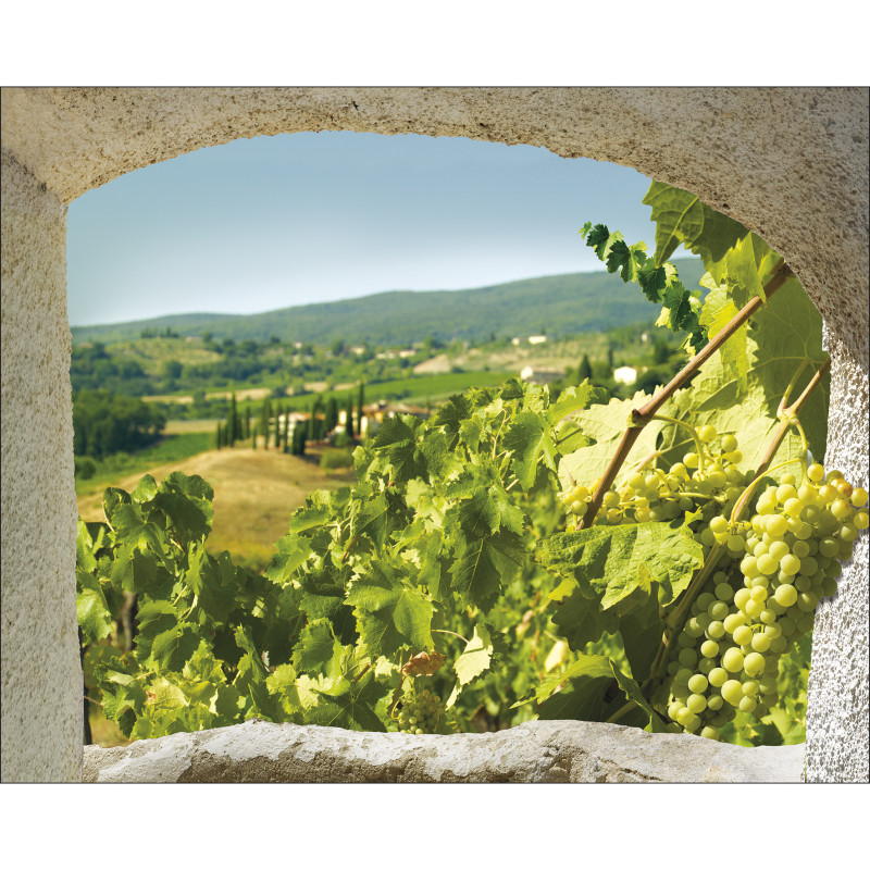 Sticker de fenêtre trompe l'oeil Toscane 75 x 60 cm