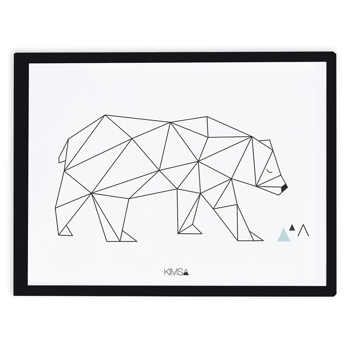 ORIGAMI - Cadre ours en Papier Noir