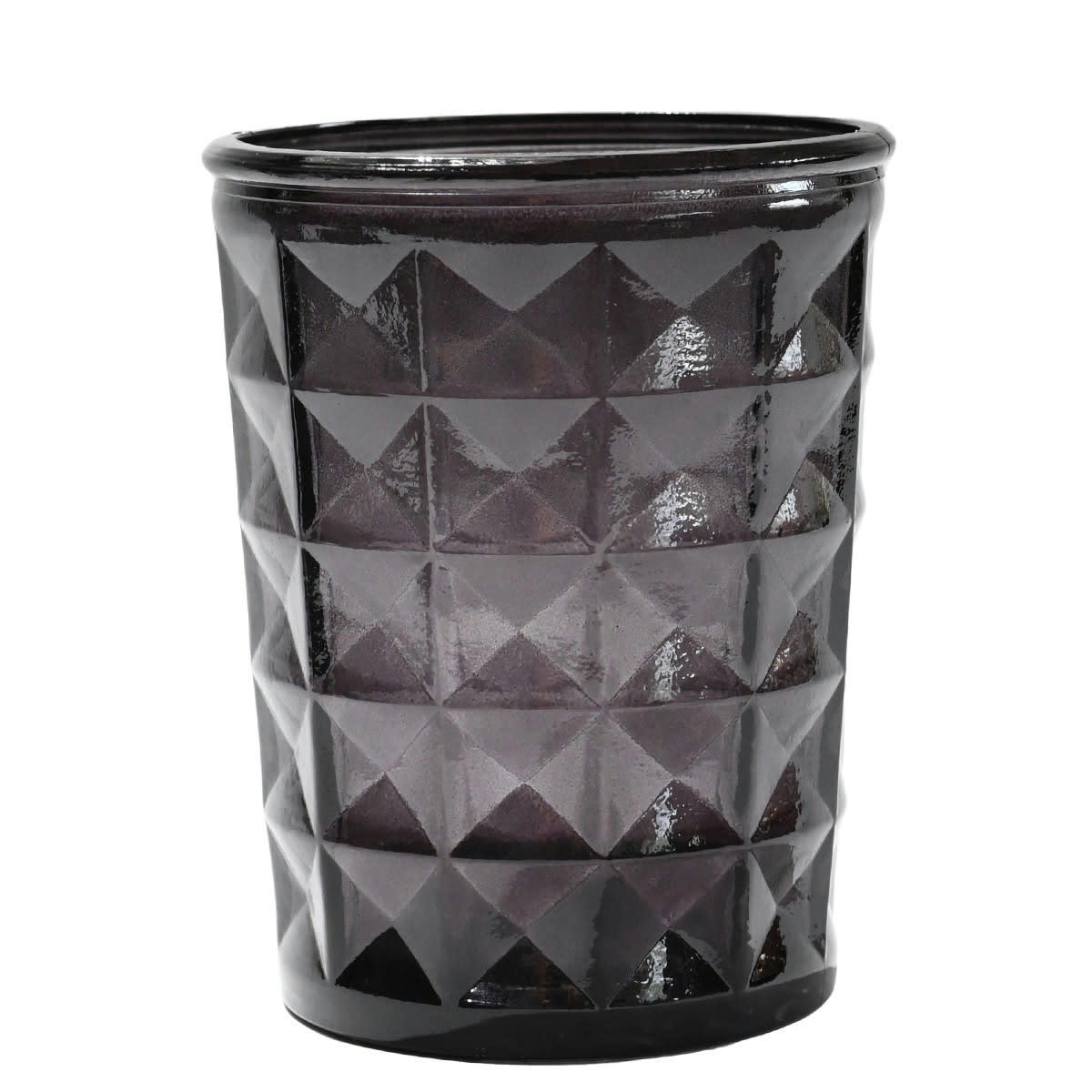 KRYSTAL - Gobelet en verre recyclé  anthracite 12 cm