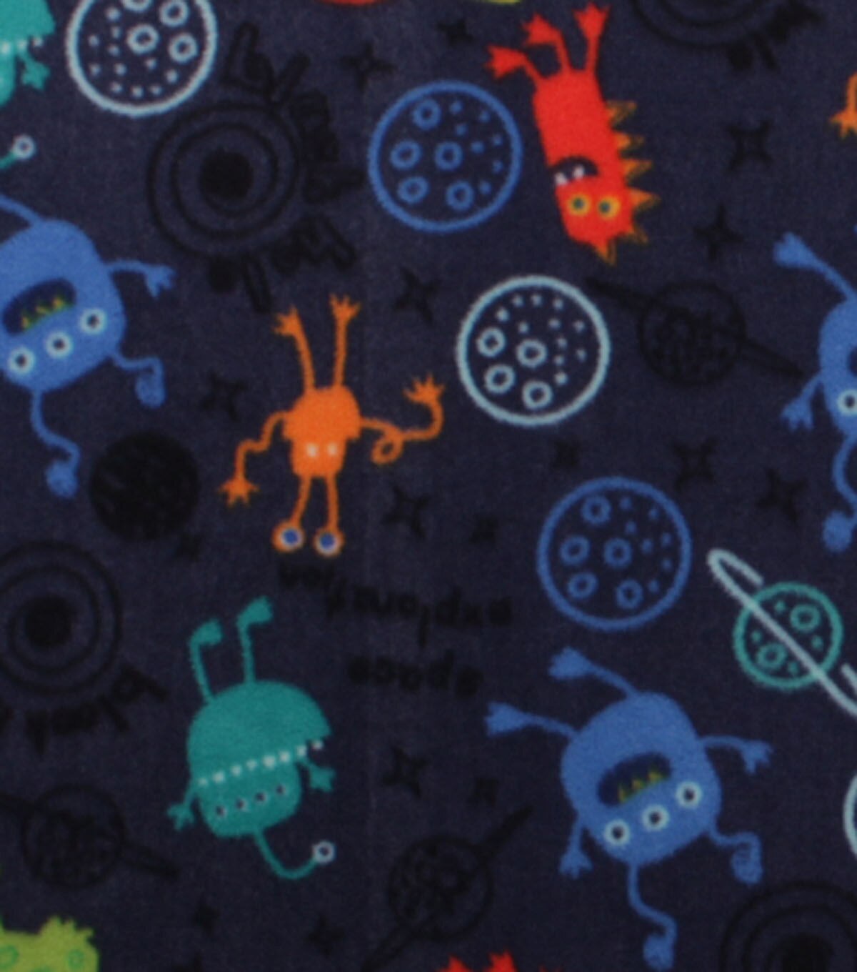 Monsters in Space Anti Pill Fleece Fabric