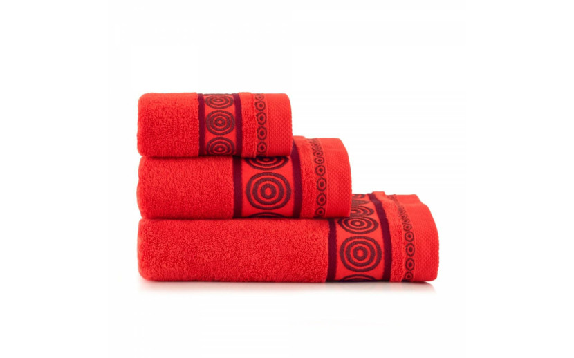 Ręcznik Rondo 70x140 czerwony 450g/m2