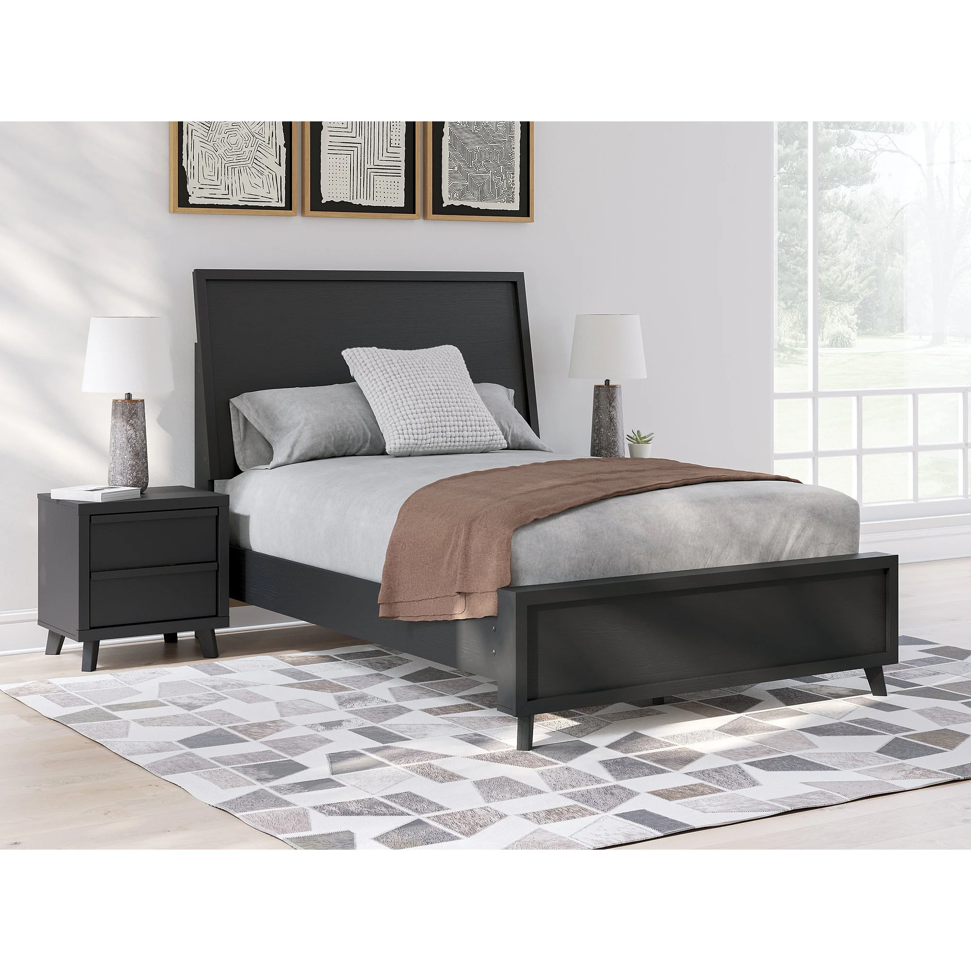 Signature Design by Ashley Danziar Black Full Panel Headboard