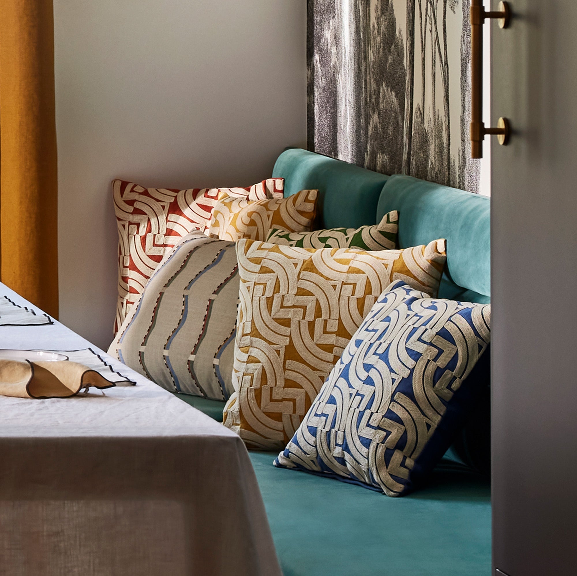 MADURA - Kussenovertrek oranje 40x40 cm