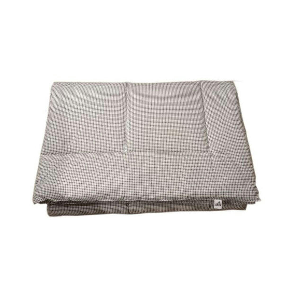 - Edredon coton imprimé Blanc