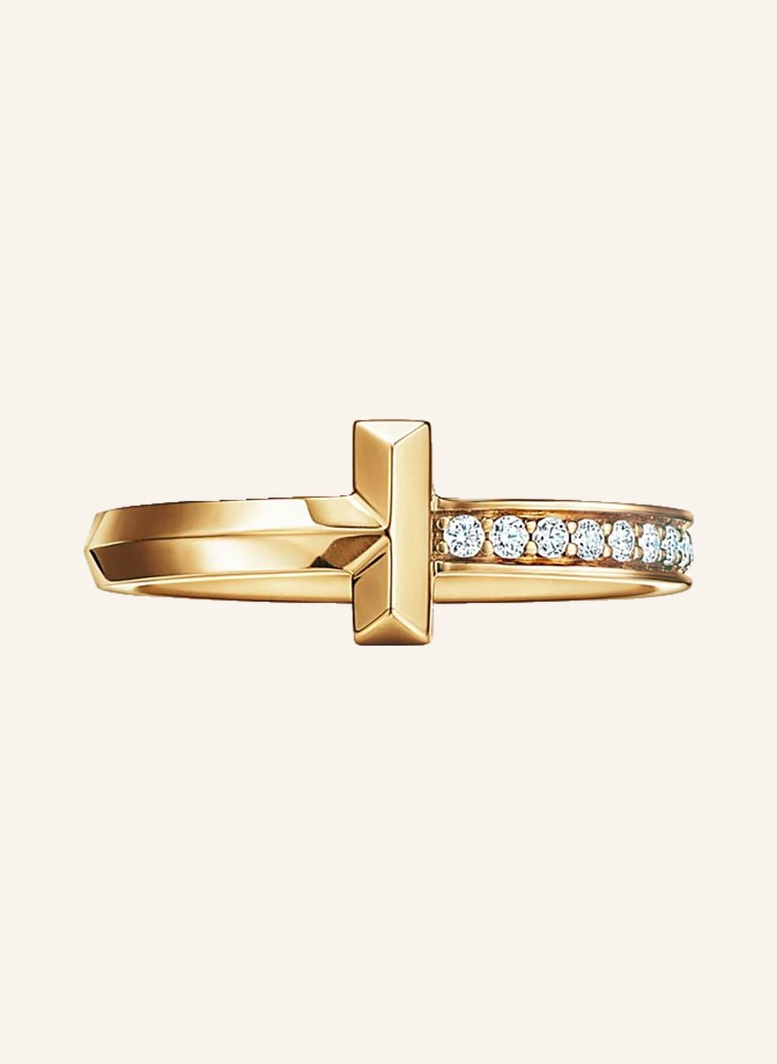TIFFANY & Co. Ring TIFFANY T T ONE aus 18 Karat Gelbgold mit Diamanten