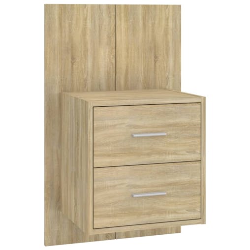 NNEVL Wall-mounted Bedside Cabinets 2 pcs Sonoma Oak