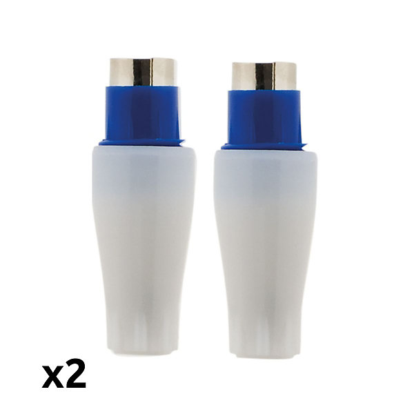 Lot de 2 fiches TV mâles diamètre 9,5mm sortie droite - Zenitech