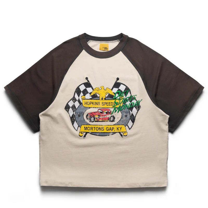 Diet Starts Monday Mortons Gap Raglan Tee - Vintage Black/Antique White