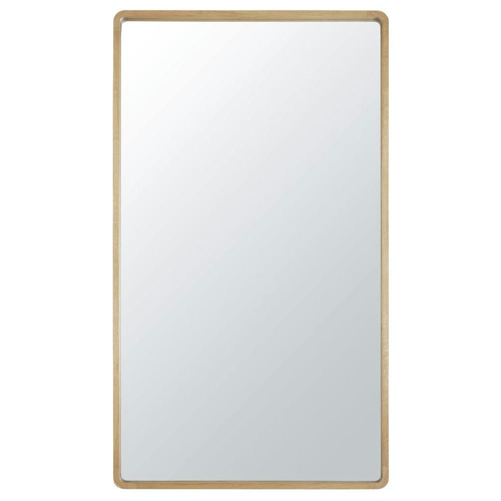 ORGANIC - Grand miroir rectangulaire à poser en chêne 100x175