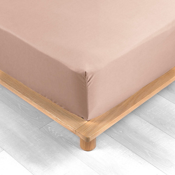 Drap Housse 180 x 200 cm Percale Unie 78 Fils Nude