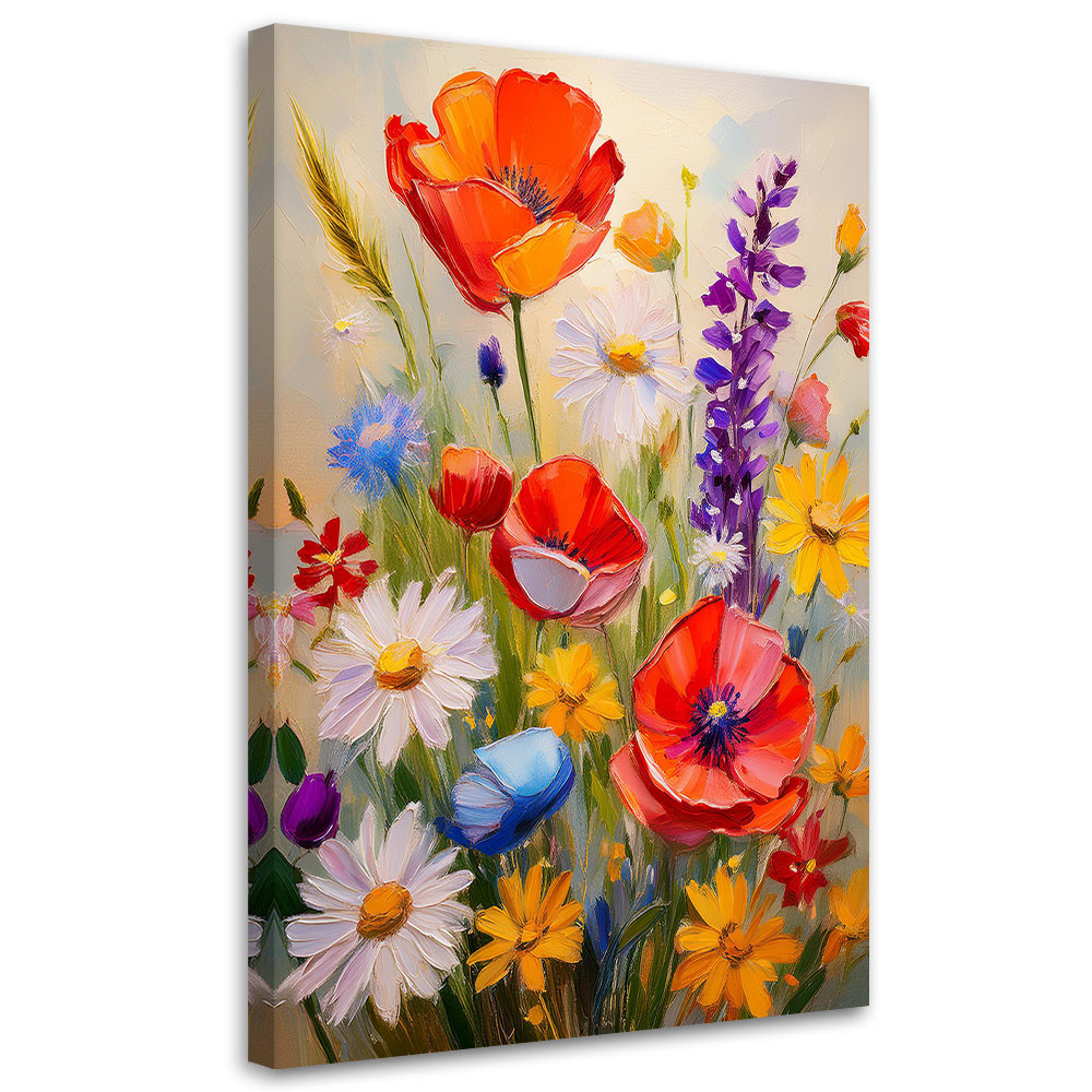 Feeby Obraz na płótnie, Łąka kwiatów Natura 40x60