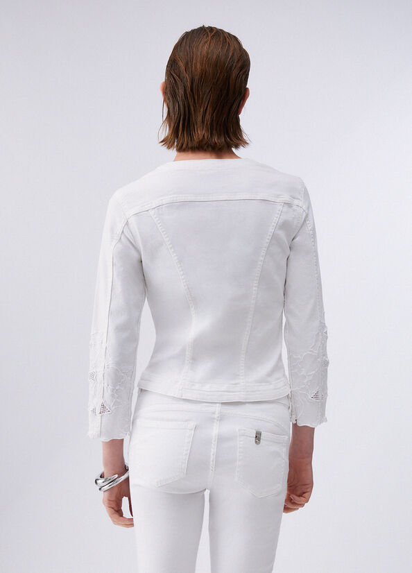 Giacca con ricamo sangallo