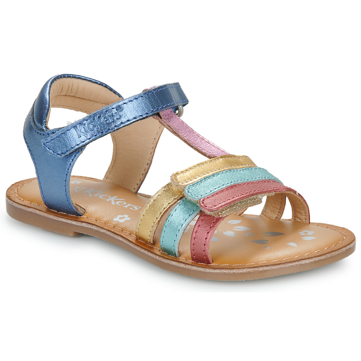 Kickers - DIAMANTO - Marine / Metal / Multicolour