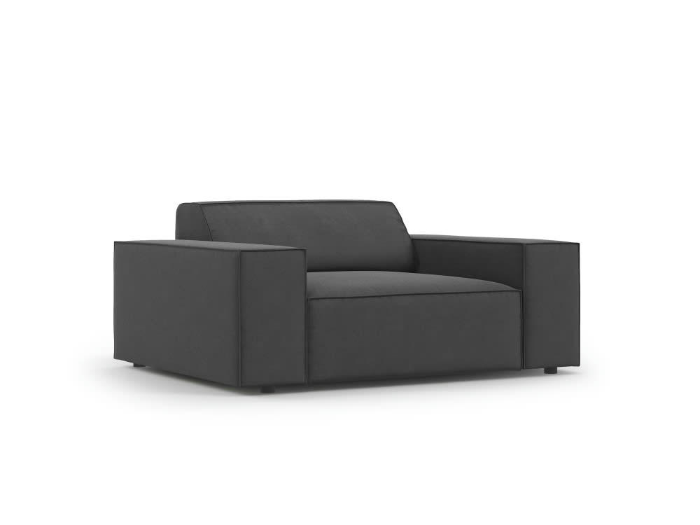 JODIE - Fauteuil en velours gris