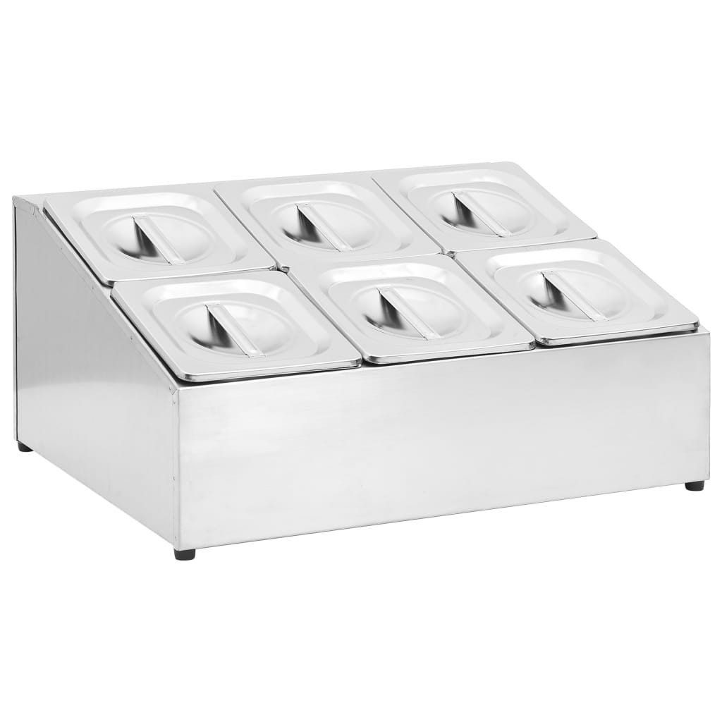 Pojemnik gastronomiczny Srebrny 40 x 50.3 x 25 cm Stal vidaXL