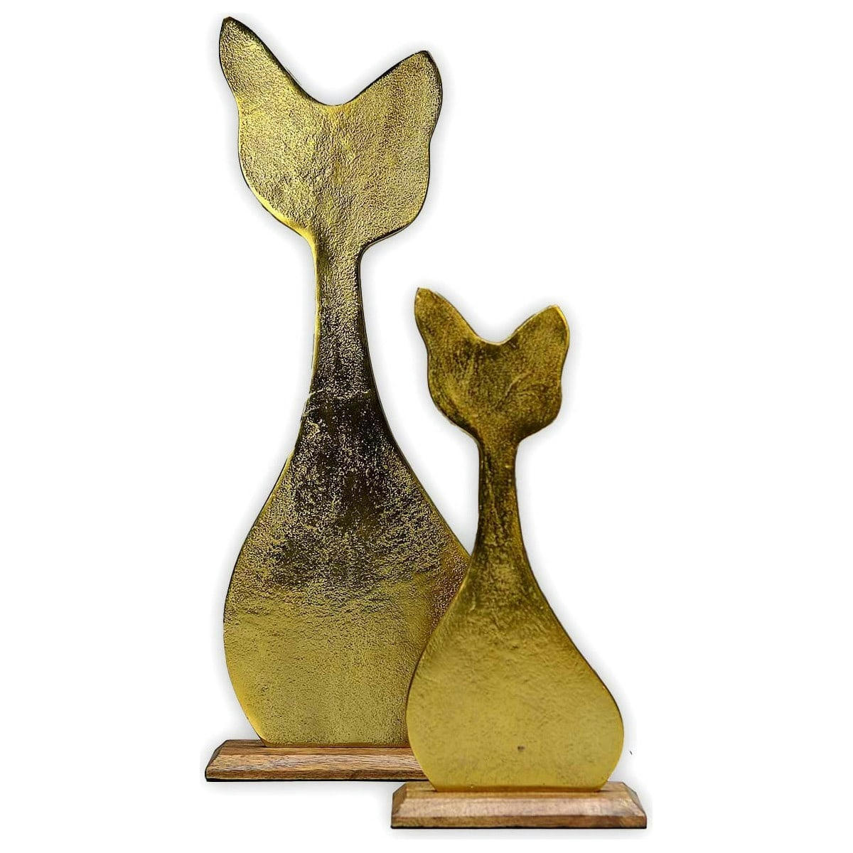 FUNNY CAT - Figurine chat  or 13x5x33 cm