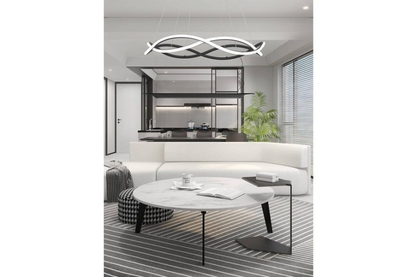 Lampa wisząca Amira czarna LED 2x24W Odcienie bieli 3840lm Reality