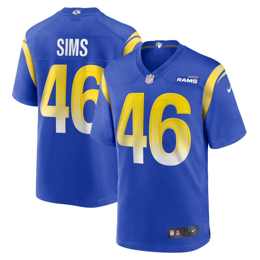 Christian Sims Los Angeles Rams Nike  Game Jersey - Royal