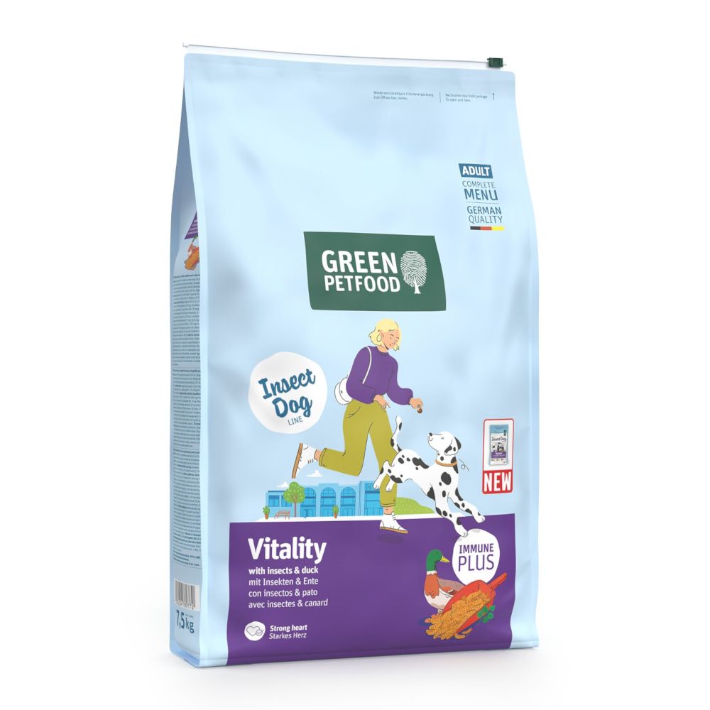 Green Petfood InsectDog Vitality with Insects & Duck