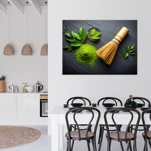 Obraz do kuchni baru, Matcha Zielona Herbata 30x20