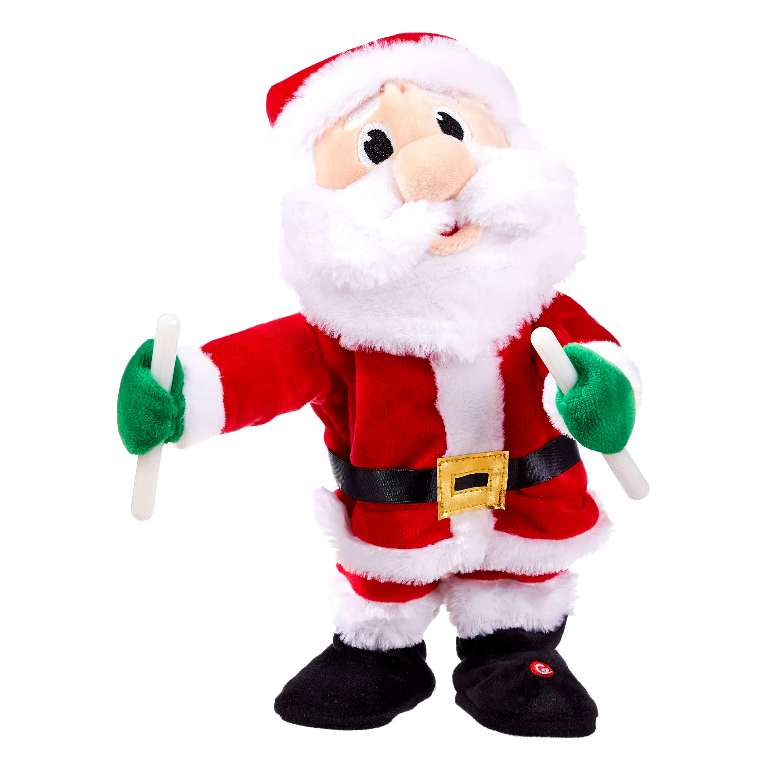 Gemmy Musical Christmas Animated Party Santa Décor, 9-in