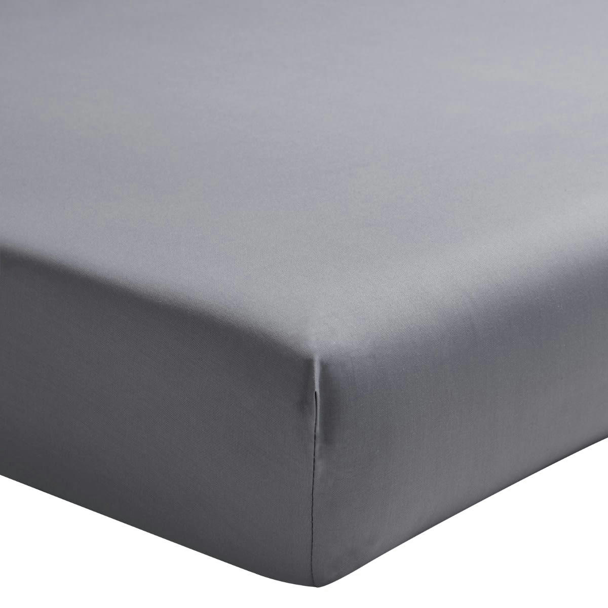 ROYAL LINE - Drap housse uni en percale de coton bleu 90x200