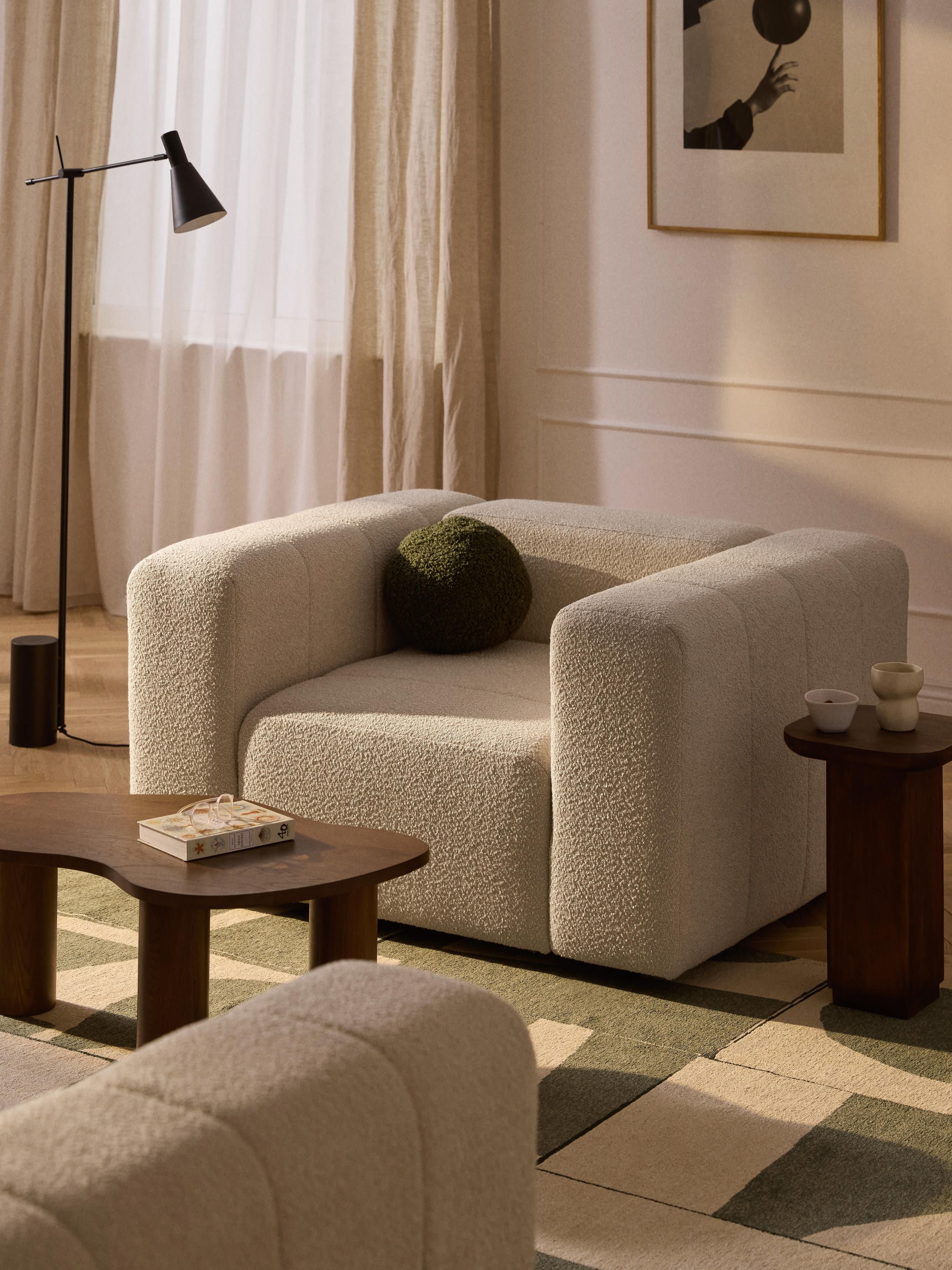 Bouclé-Loungesessel Lena