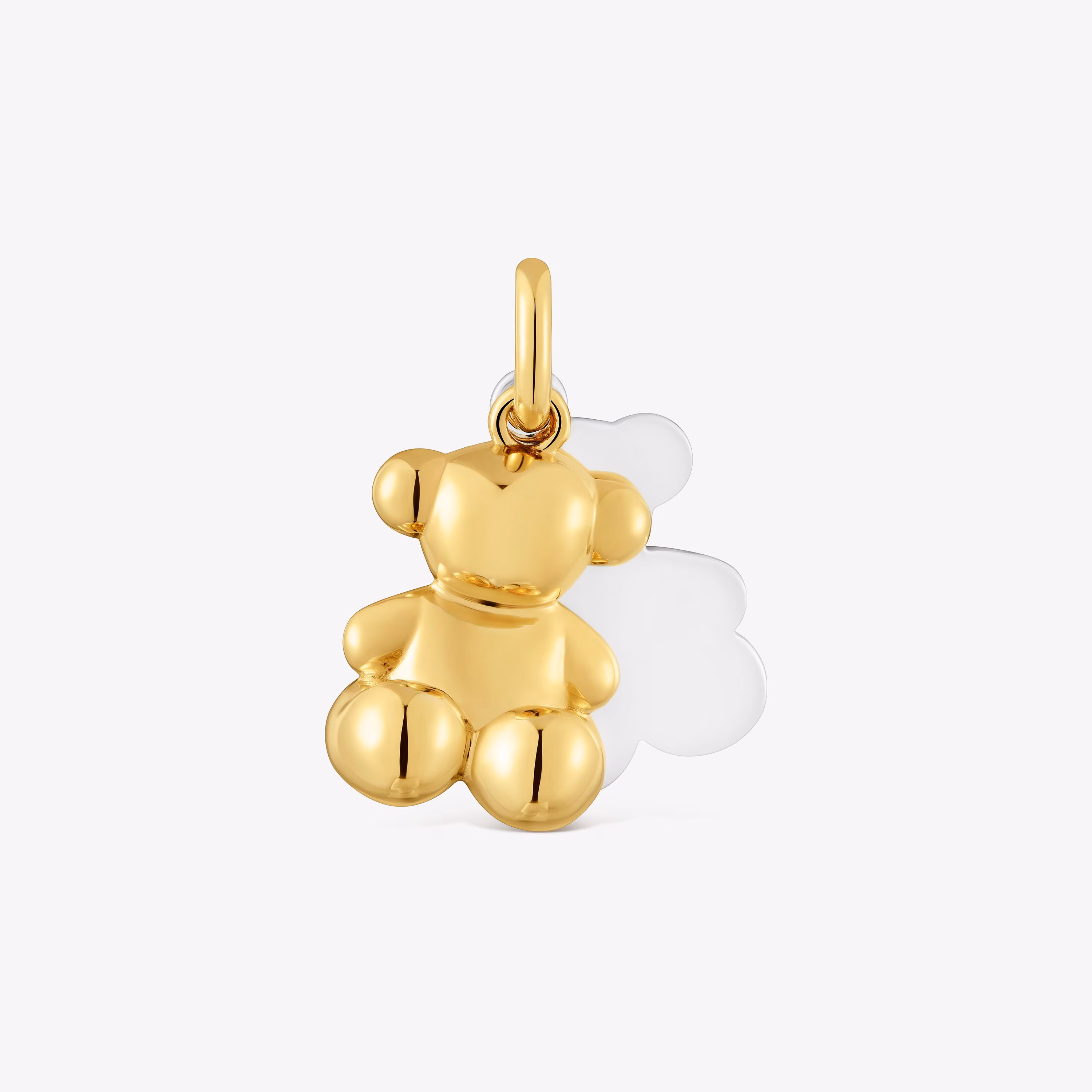 Colgante bicolor con doble oso Bold Bear