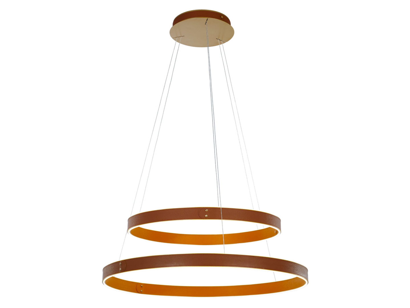 Lampa wisząca Manezia LED 2-punktowa brązowa