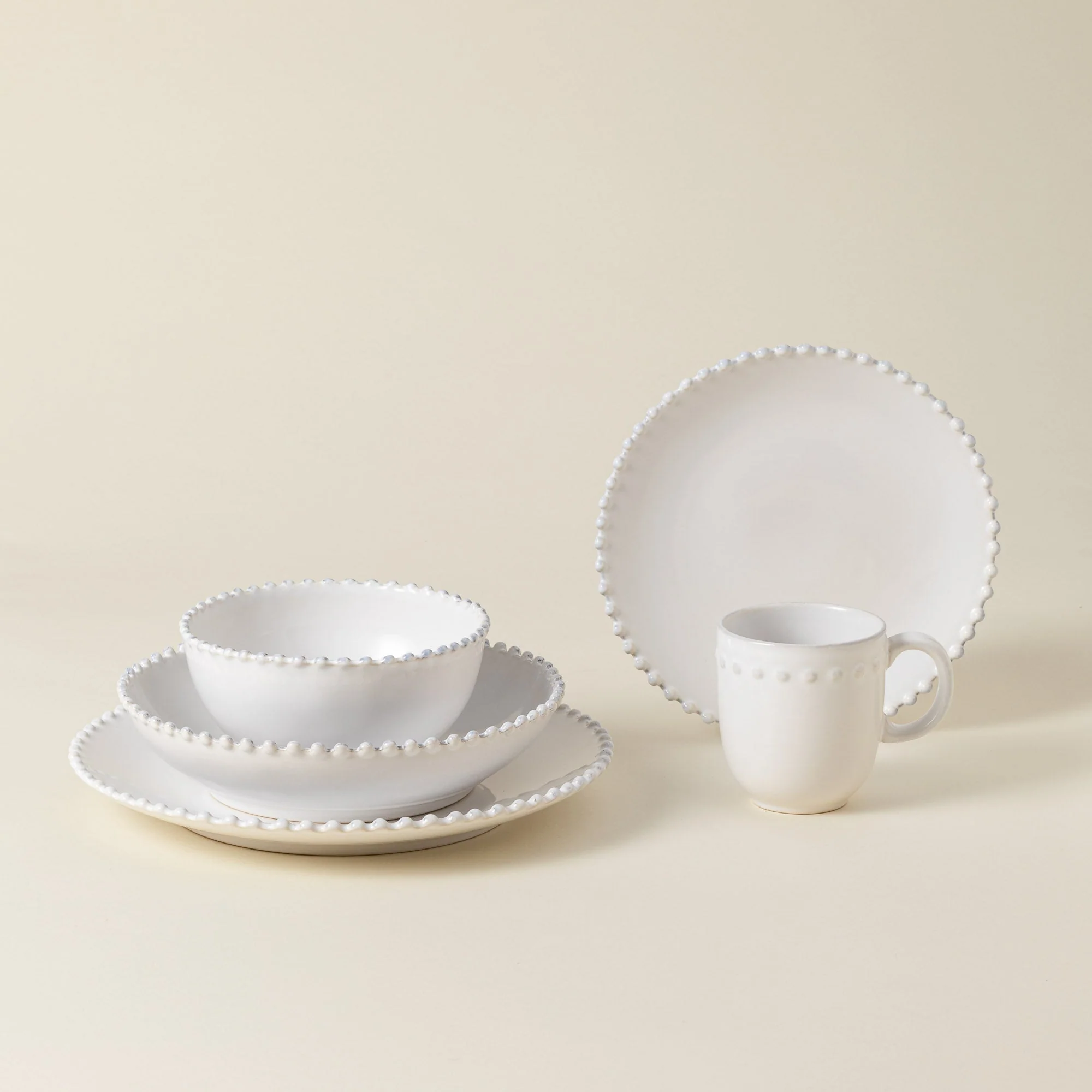 5-Piece Dinnerware Set Pearl