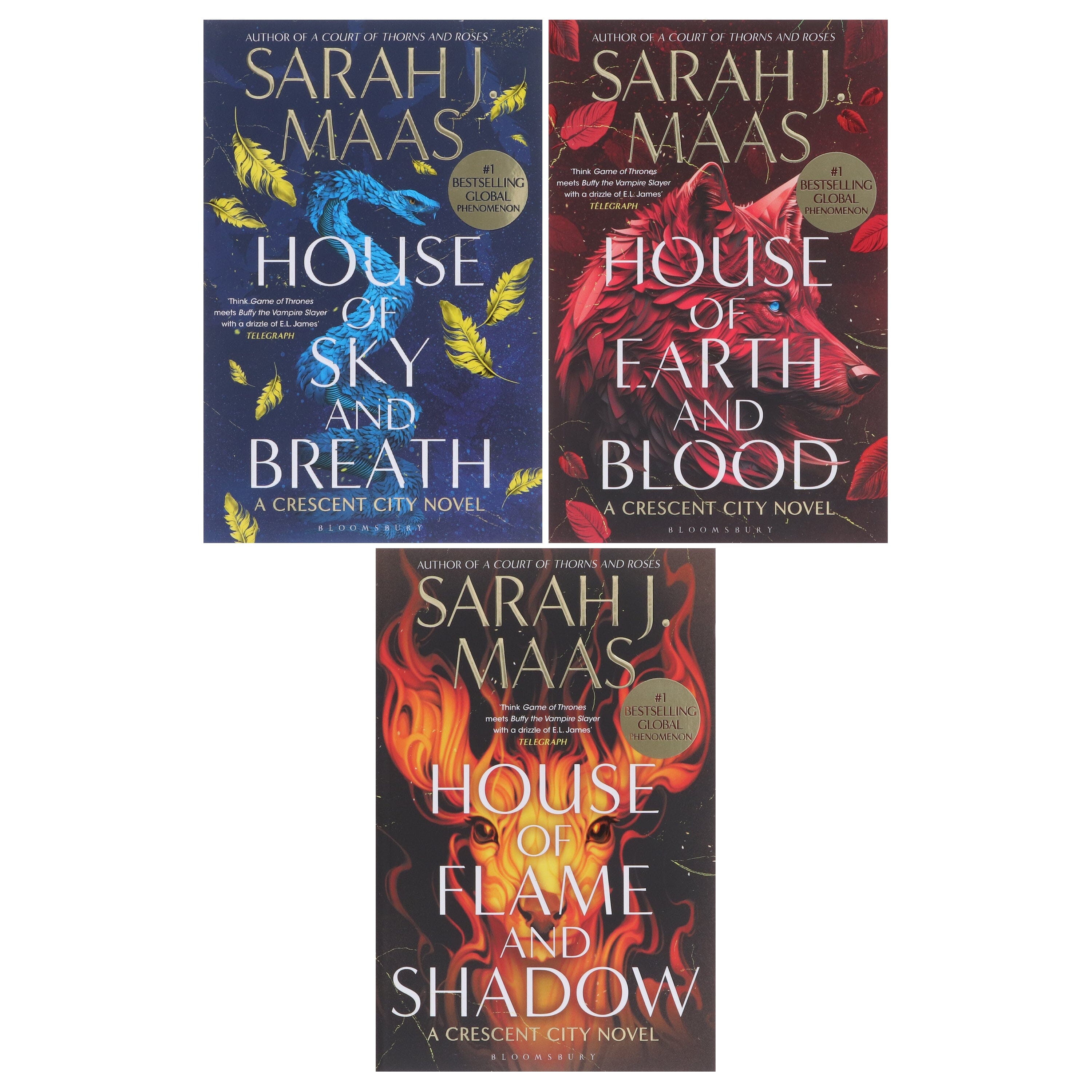 Crescent City Series by Sarah J. Maas 3 Books Collection Set - Fiction - Paperback
