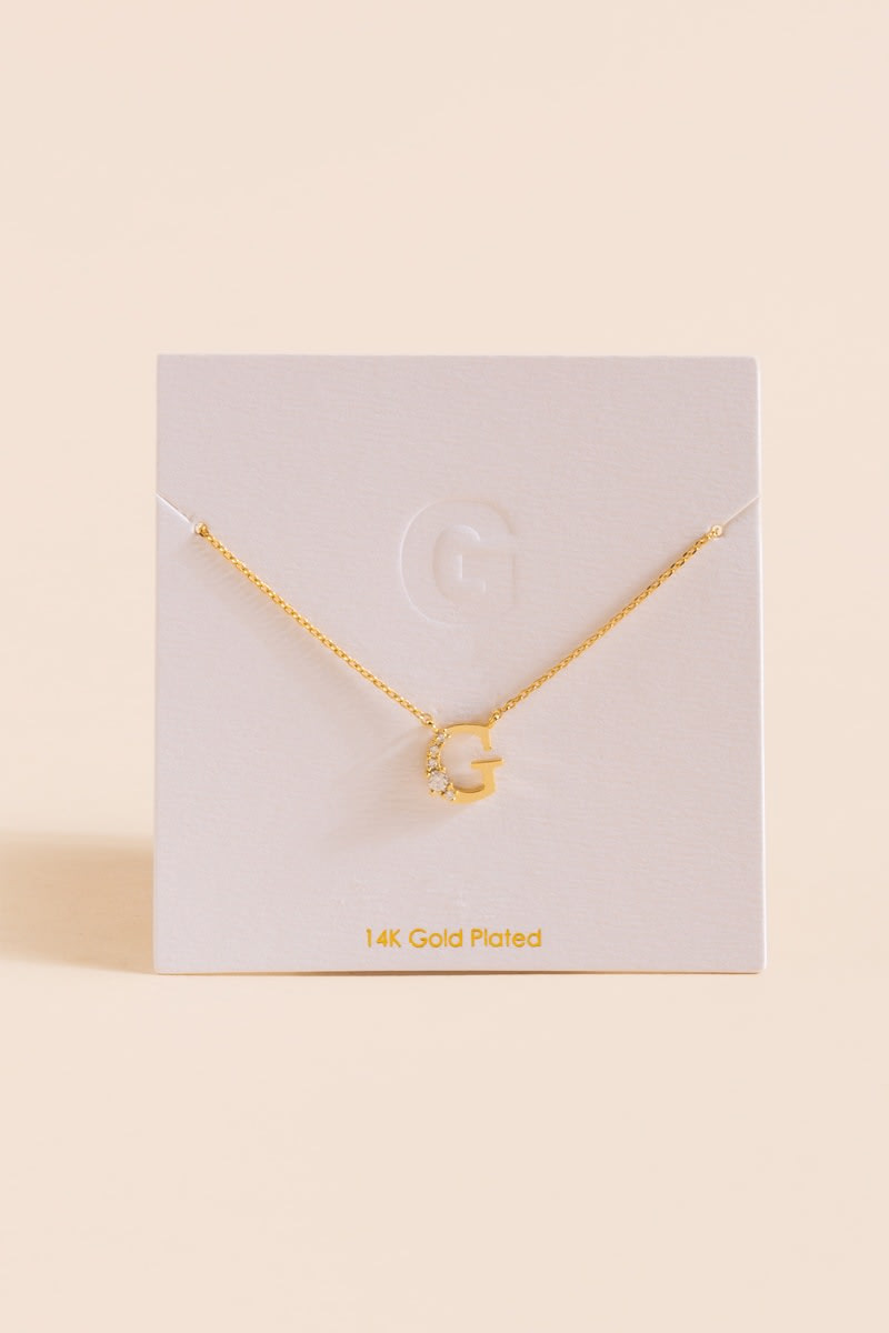 Crystal Cluster Initial Necklace