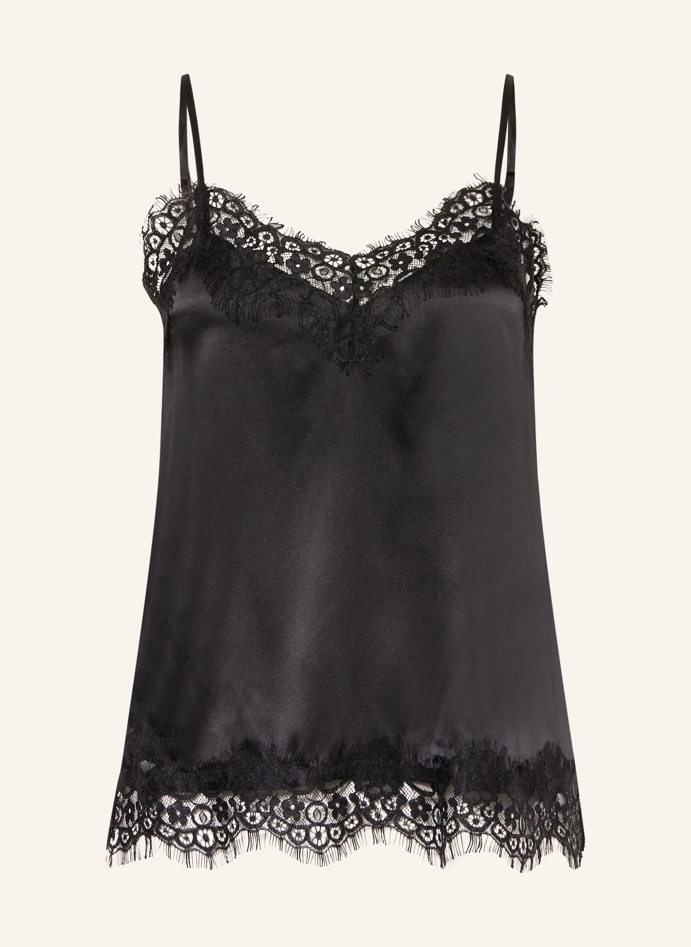 darling harbour Seidentop aus Satin mit Spitze