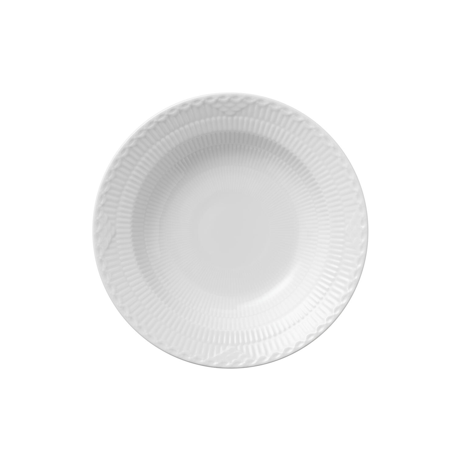 Hvid Halvblonde dyb tallerken ø 21 cm