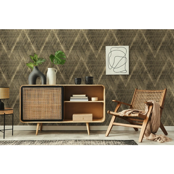 Vliestapete, BxL: 53 x 1005 cm, goldfarben