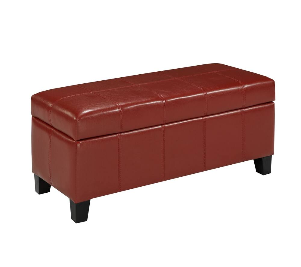 Brassex Slim Storage Fabric Ottoman